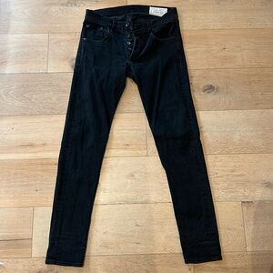 Rag and bone Fit 1 washed black jeans.